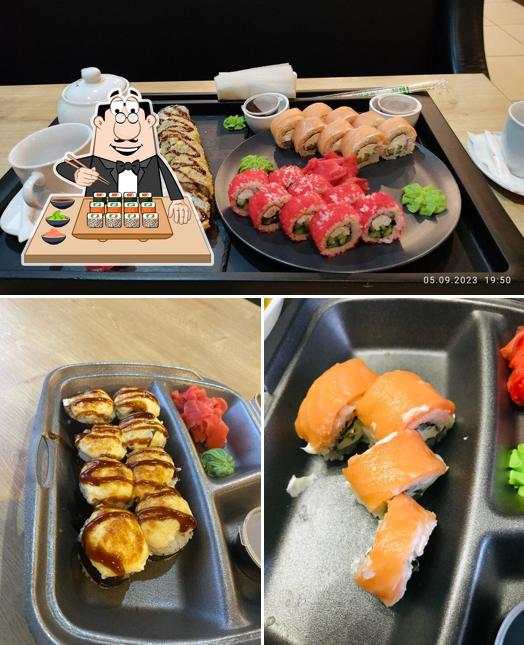 В "Ньюджи" подают суши и роллы