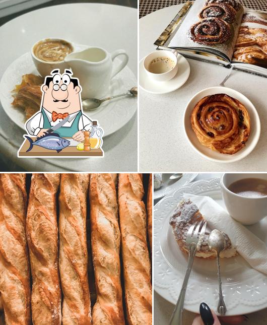 Лосось гриль в "La Baguette"