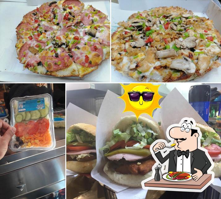 Blizzard sandwiches and pizza