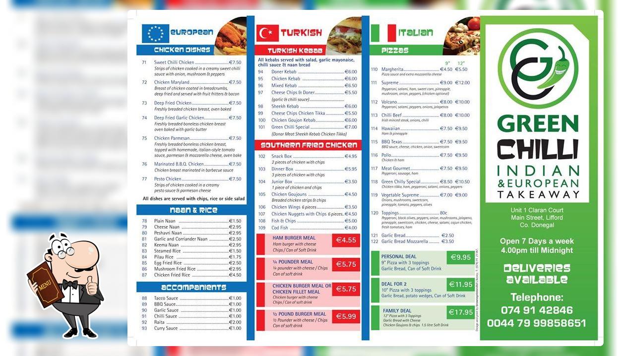 Green Chilli Indian & European Takeaway