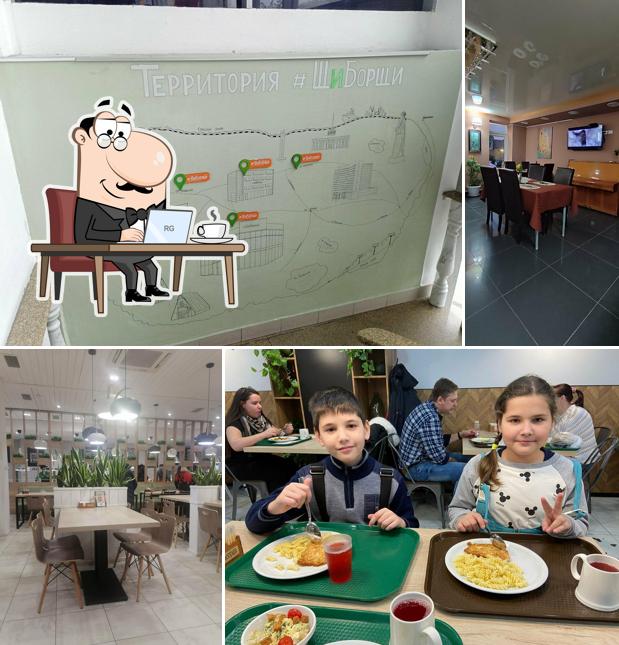 Посмотрите на внутренний интерьер "ЩиБорщи"