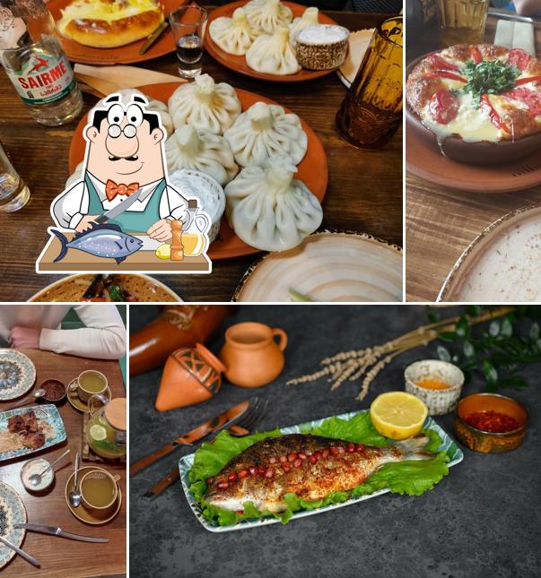 Лосось гриль в "Чаче-Пури-Хачапури"