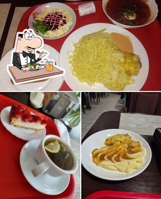 Взгляните на это изображение, где видны еда и напитки в Белка