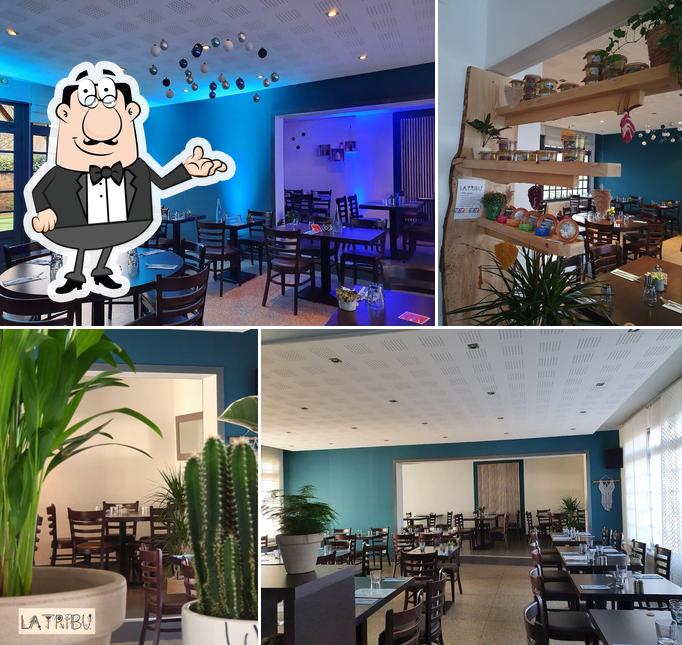 Restaurant LA TRIBU. Ouvert du lundi au SAMEDI MIDI!! Terrasse en extérieur et intérieur côté jardin