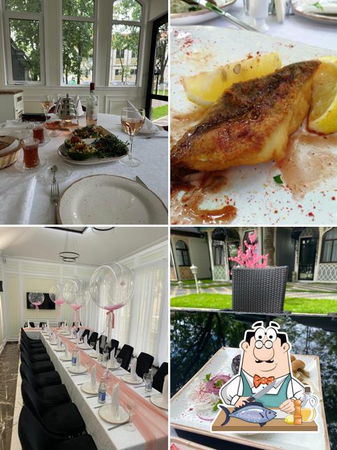 Лосось гриль в "Белый сад"