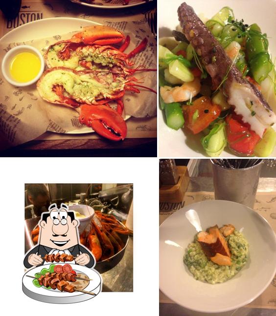 Еда в "Ресторане Boston Seafood & Bar"
