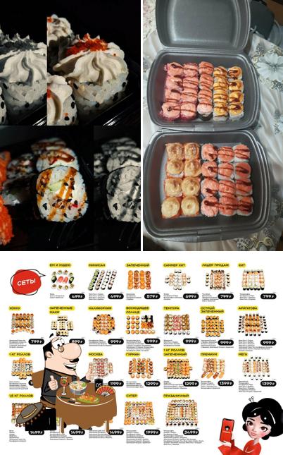 Еда и внутреннее оформление в СушиСет