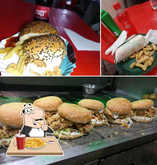 The green guys fast food point.