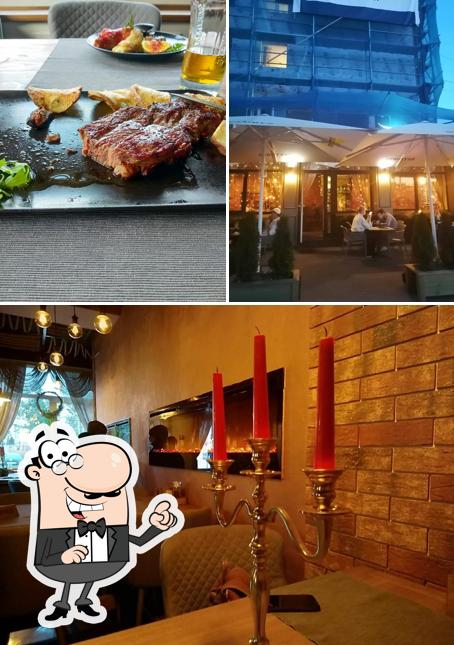 Посмотрите на внутренний интерьер "Асадо"