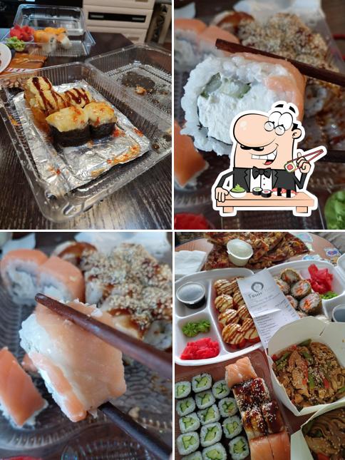 Закажите разные виды суши