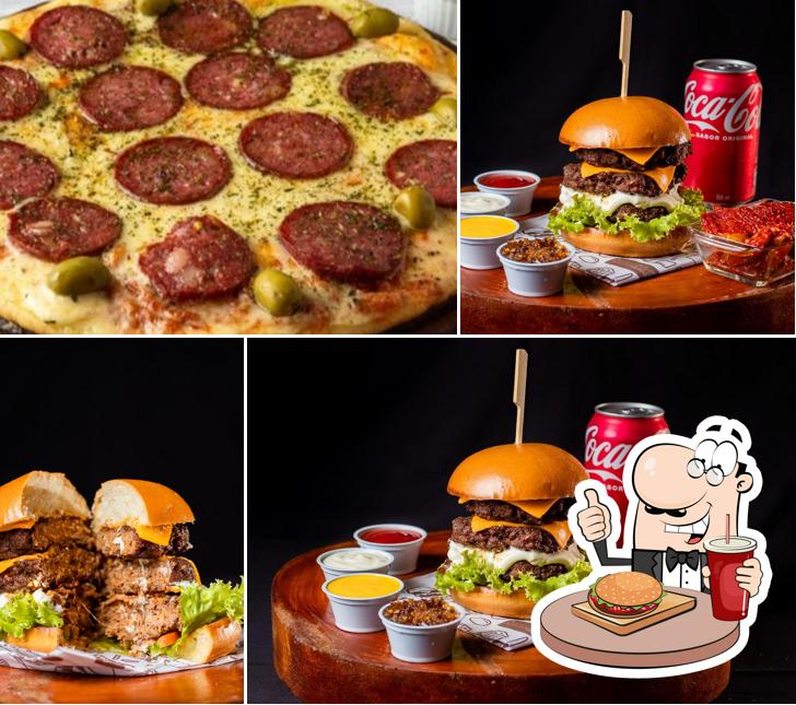 The boys pizza Burgers