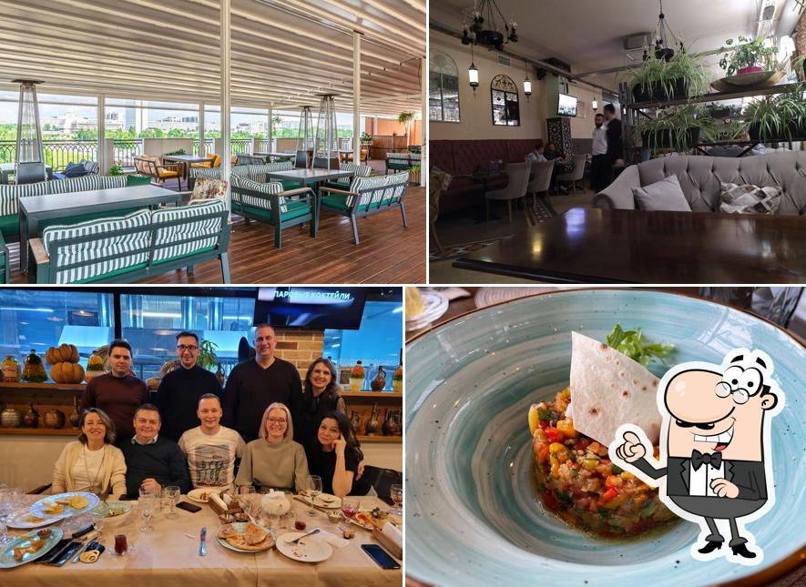 Посмотрите на внутренний интерьер "Чайханы"