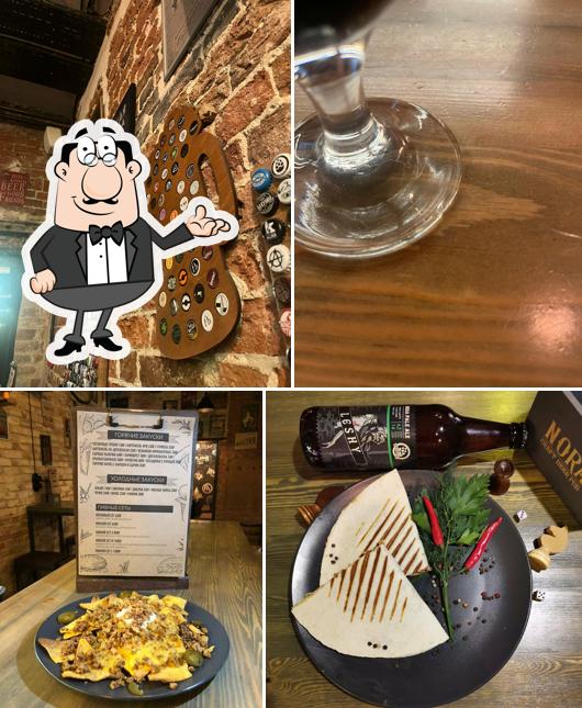 Посмотрите на внутренний интерьер "Норы бар крафтового пива"