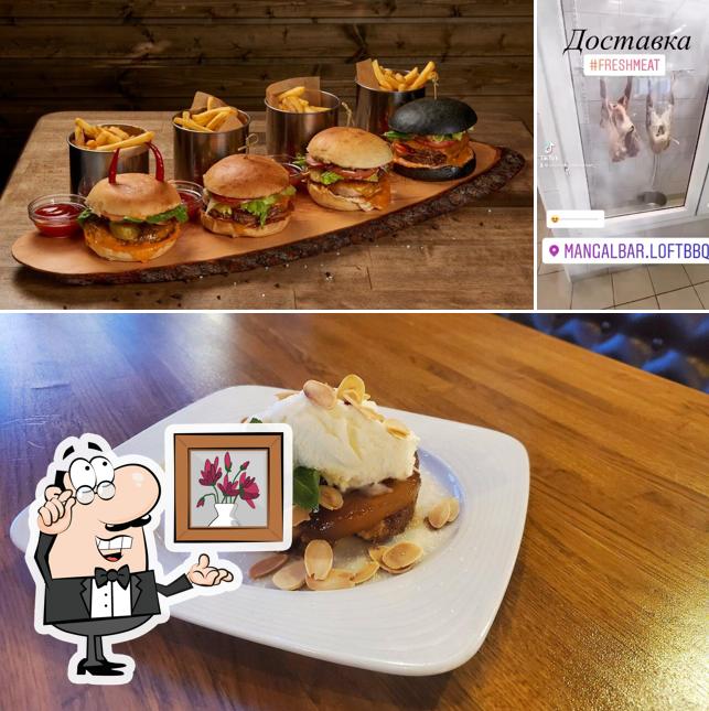Внутреннее оформление и еда - все это можно увидеть на этом изображении из Mangal Bar