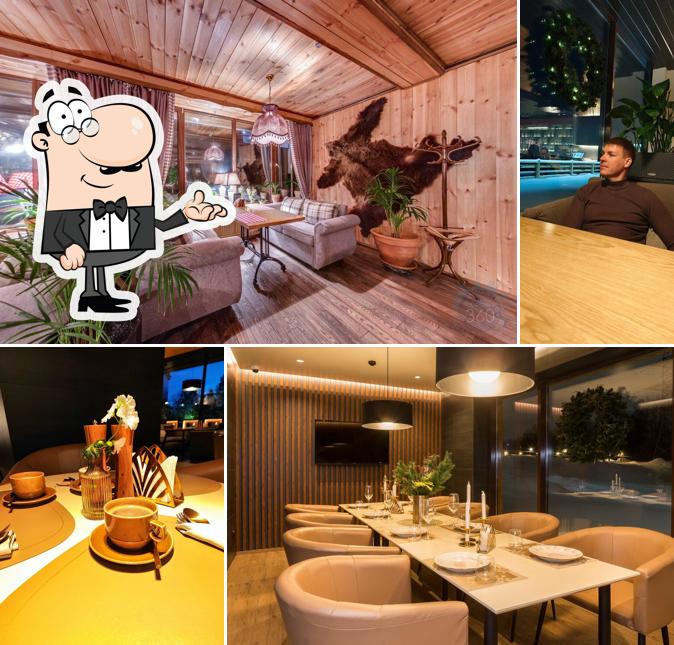 Посмотрите на внутренний интерьер "Кафе Дача"