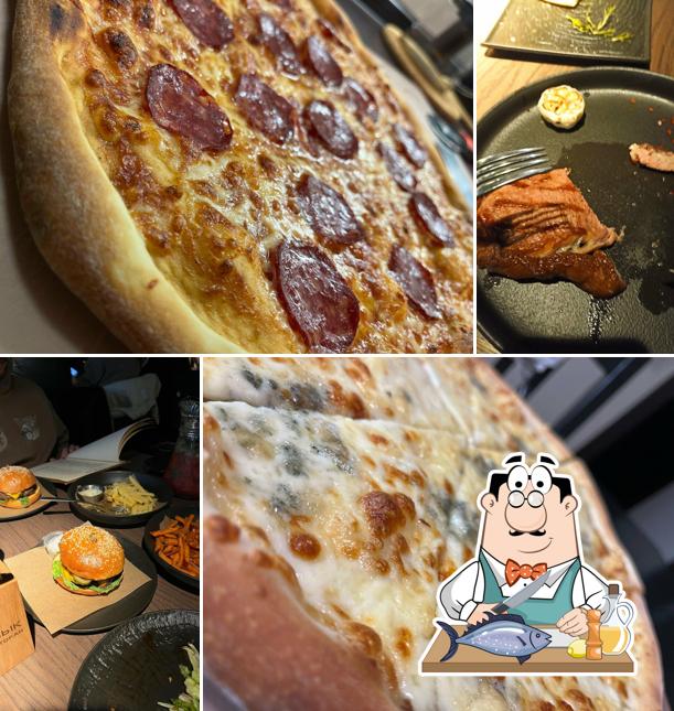 Лосось гриль в "The Бык"