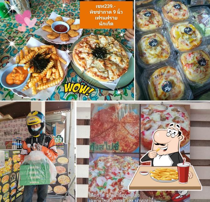 ร้านพิซซ่าหน้าทะลัก