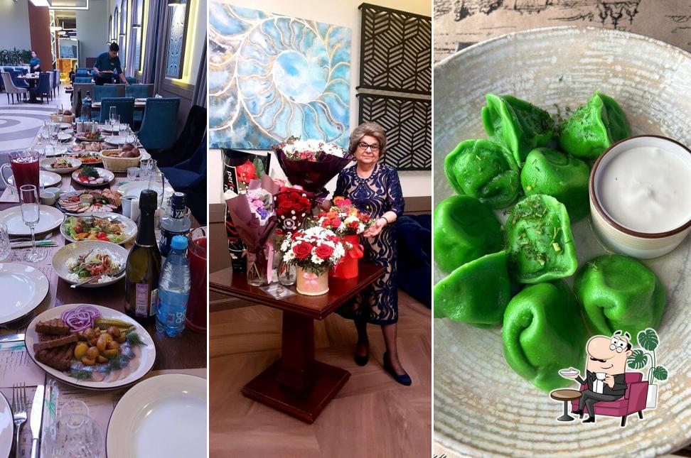 Посмотрите на внутренний интерьер "Ресторана "Каспий""