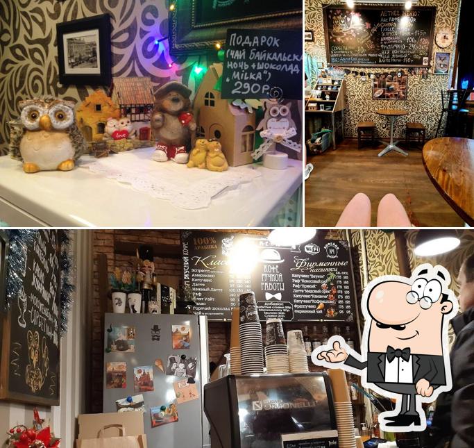 Внутреннее оформление и выпечка - все это можно увидеть на этой фотографии из Кофейня Добрая сова