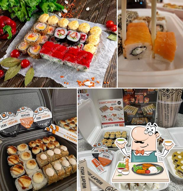 Еда в "Суши Даром"