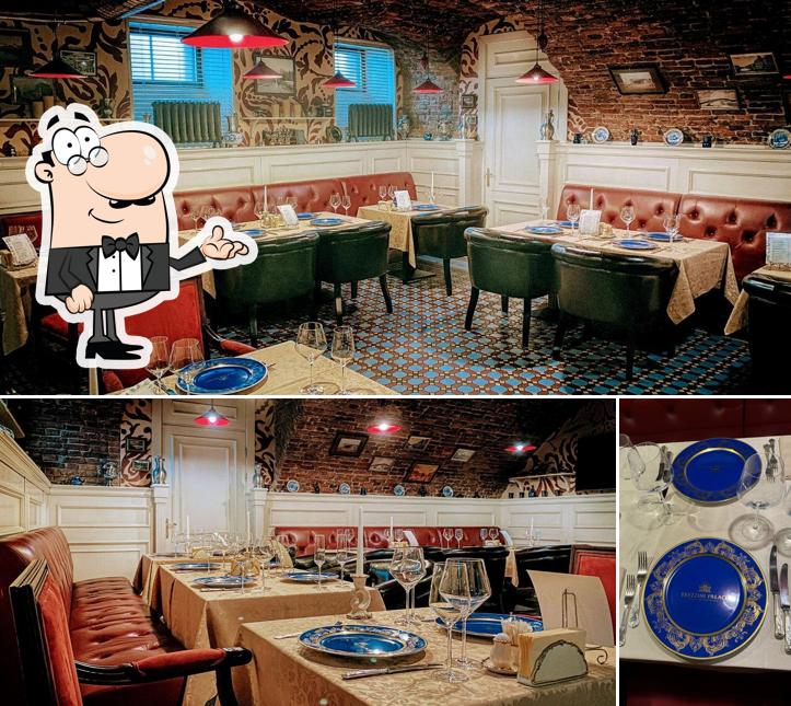 Изображение, на котором видны внутреннее оформление и еда в Мария Карлотта