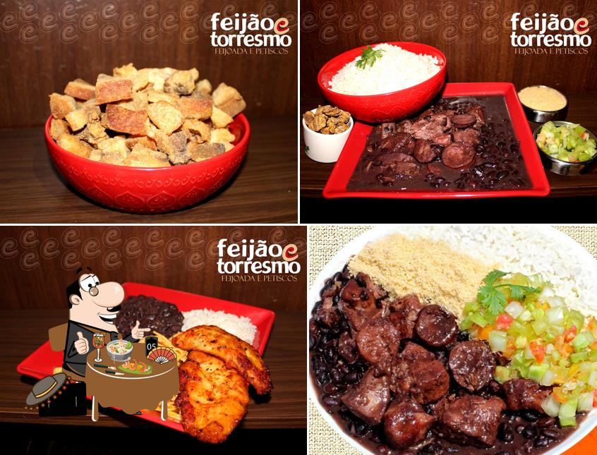 Feijão e torresmo
