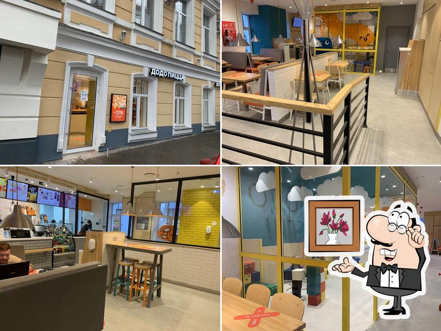 Посмотрите на внутренний интерьер "Додо Пицца"