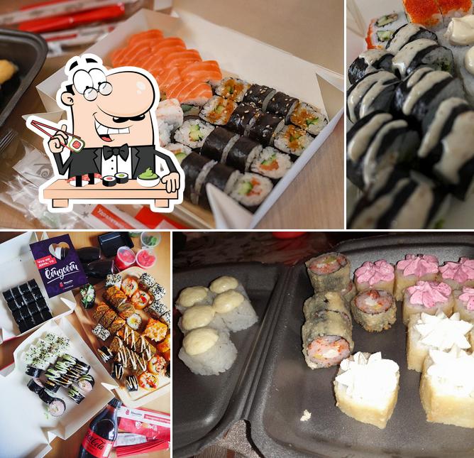 Закажите разные виды суши