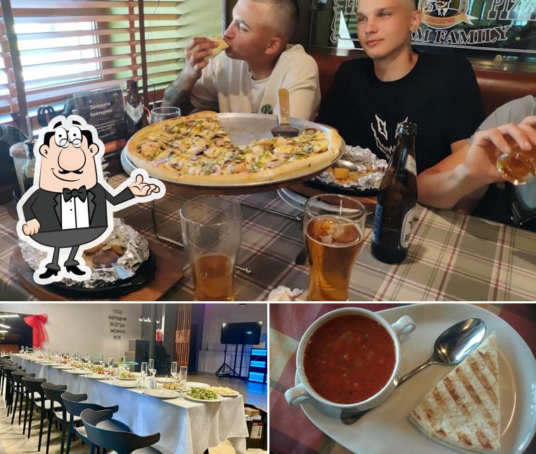 Внутреннее оформление и еда - все это можно увидеть на этом фото из Country Pizza