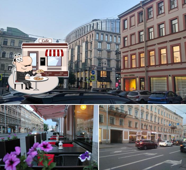 Наслаждайтесь свежим воздухом и видом, открывающемся из "Доброго грузина"