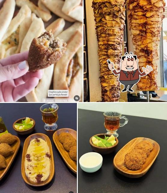 UÁrabe Shawarma (Kebab) e Esfiharia