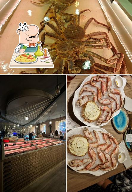 Блюда в "Устричном баре Лодка"