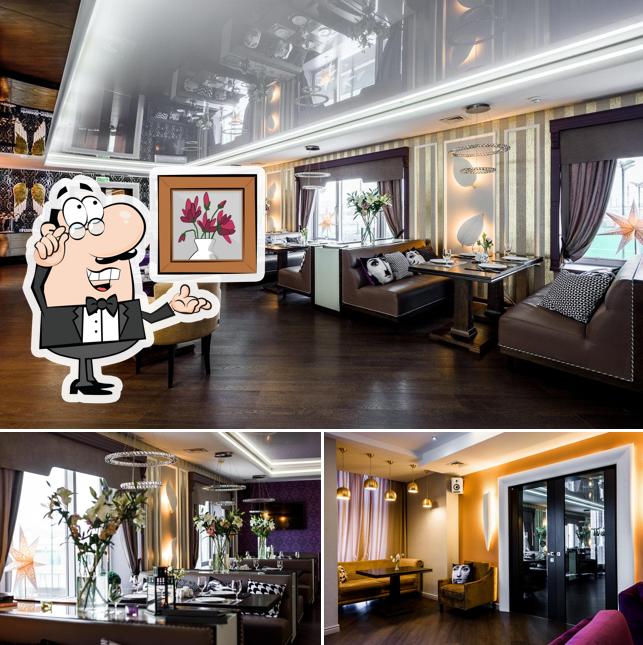 Посмотрите на внутренний интерьер "Россвика, ресторана"