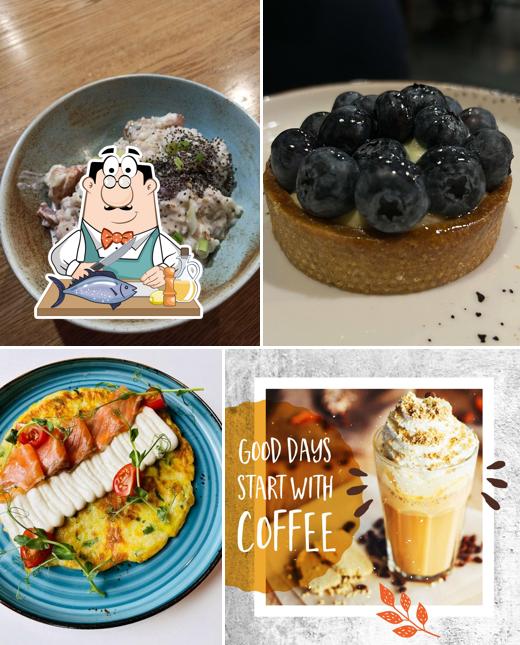 Лосось гриль в "9 Bar Coffee"