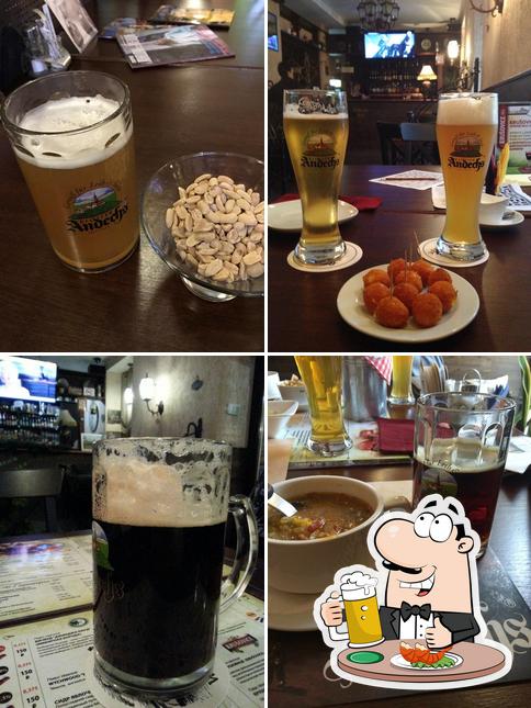 Насладитесь стаканом темного или светлого пива