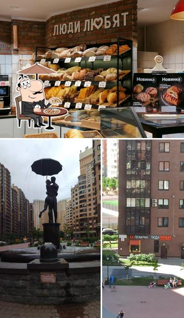 Снимок, на котором видны внешнее оформление и бургеры в ЛюдиЛюбят