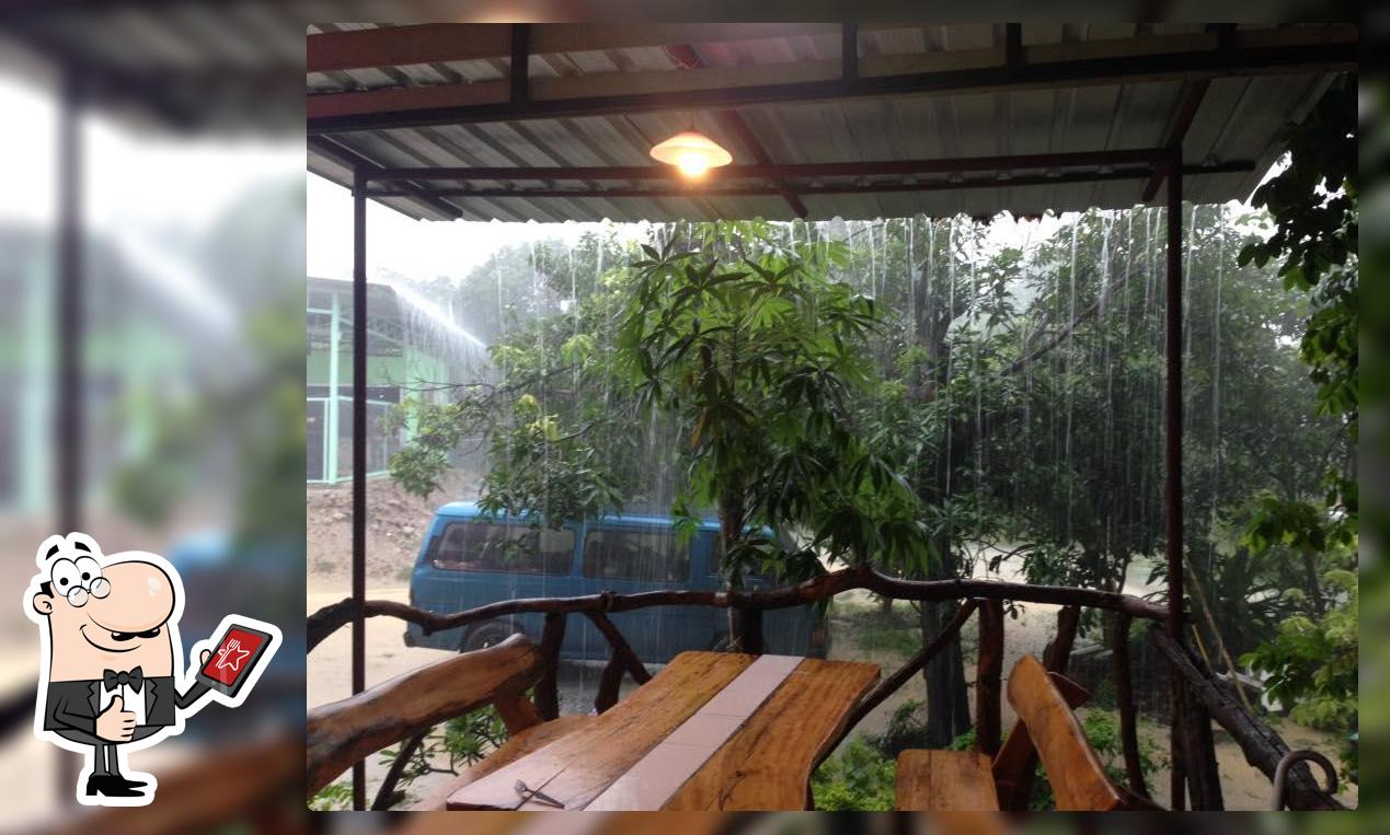 ร้านอาหารต้นม่วง บ่อตกกุ้ง อาหารป่า