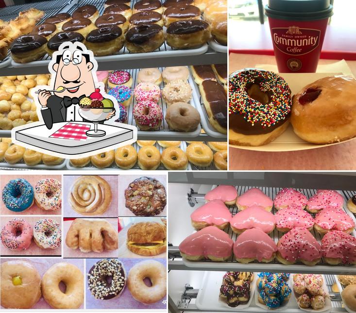 Tasty cream donuts