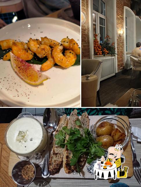 Еда в "кафе One Гоги"