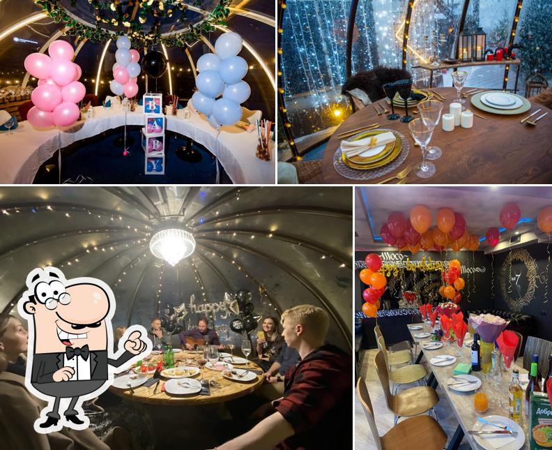 Внутреннее оформление и столики - все это можно увидеть на этом снимке из Иглубар