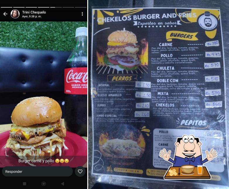 CHEKELOS BURGER AND FRIES