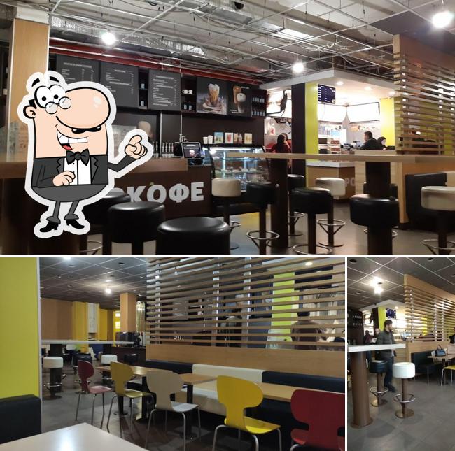 Посмотрите на внутренний интерьер "Рояла Бургер"