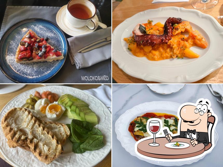 Еда в "Молоке и мёд"