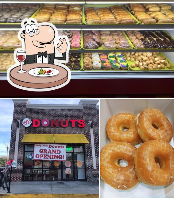 Tasty cream donuts