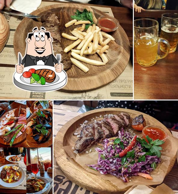 Стейк в "Pitnica чешской пивнице"
