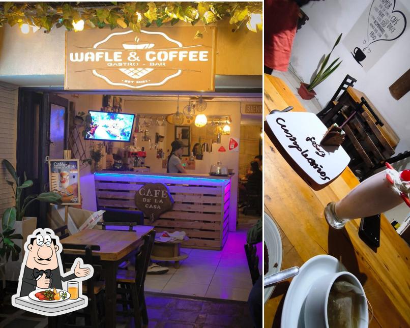 Waffle y coffee