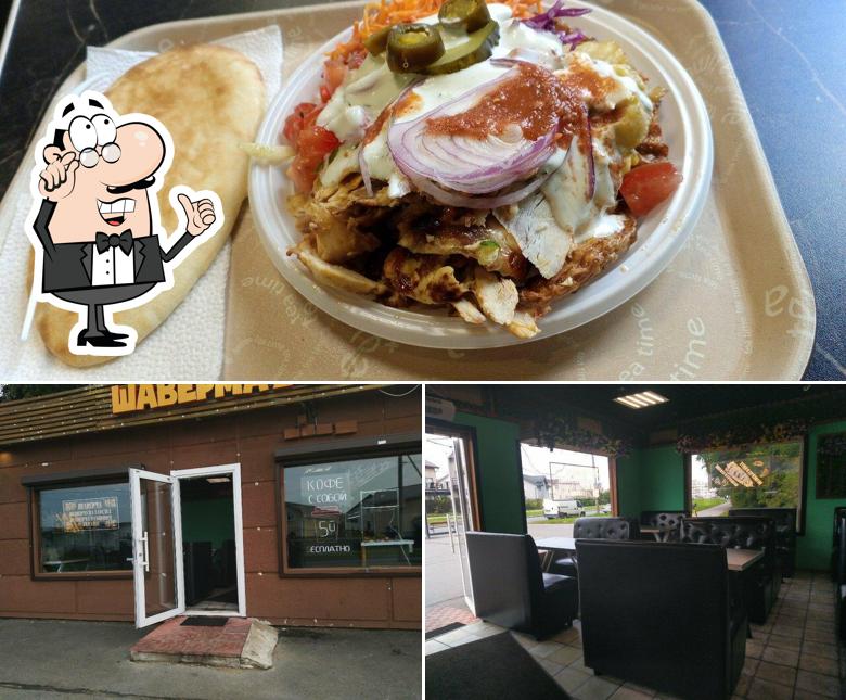 Помимо прочего, в Шаверма 24/7 есть внутреннее оформление и еда