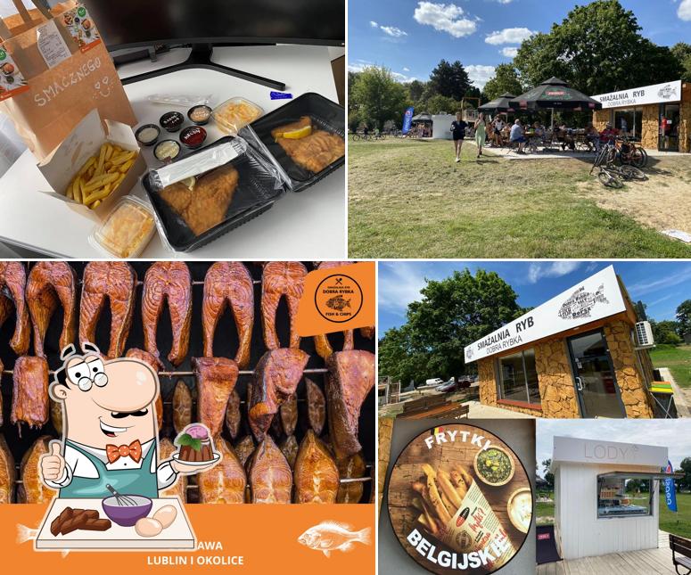 Rybka z PRL-u Smażalnia Ryb Fish & Chips - Zalew Zemborzycki Obiady Frytki Ryby Stripsy Smażalnia