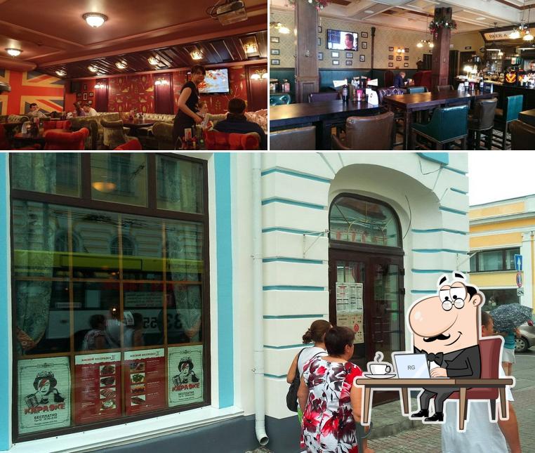 Посмотрите на внутренний интерьер "Стейка хаус Сохо"