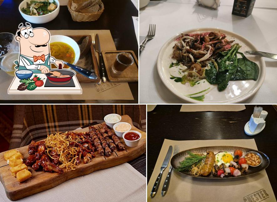 Курица с соусом карри в "Честере"